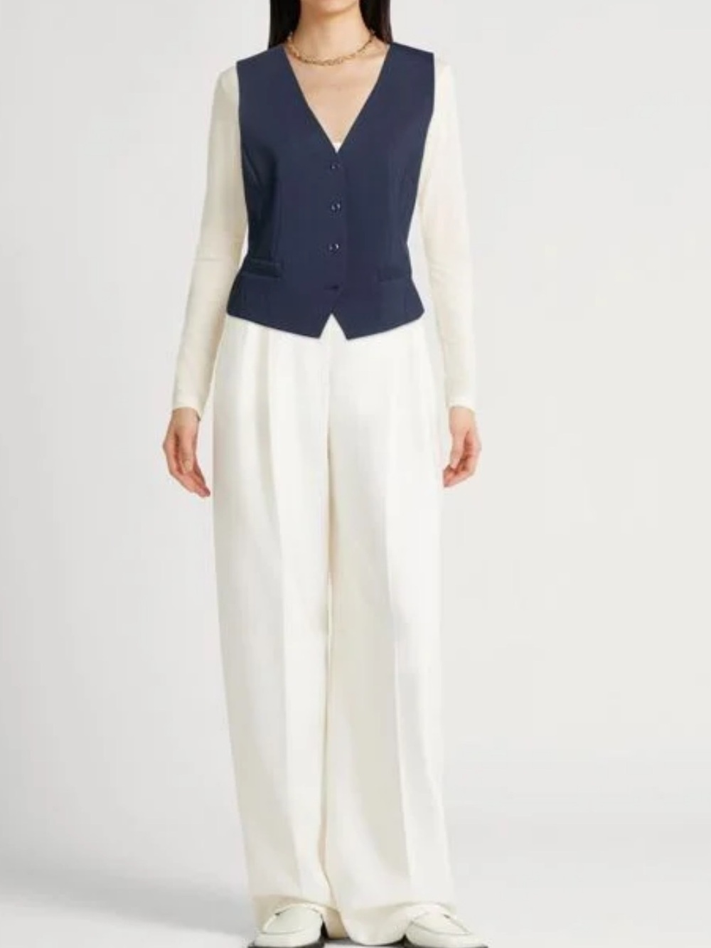 Weekend Max Mara Waistcoat Woman Navy